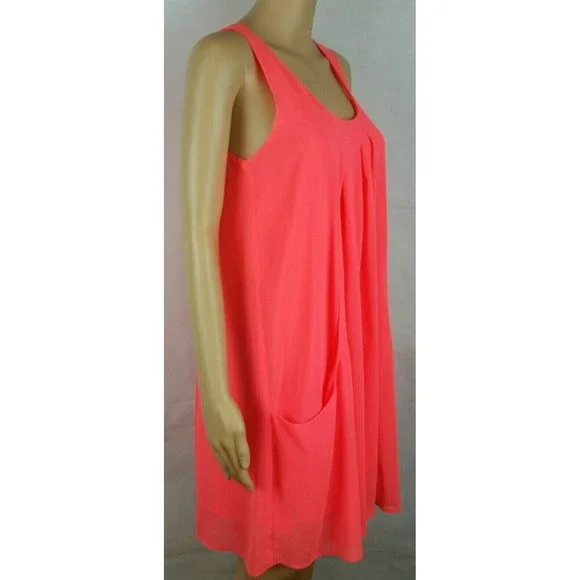 H&M | Dresses | H M Womens 4 Coral Salmon Orange Trapeze Sundressbeach  Summer Party | Poshmark